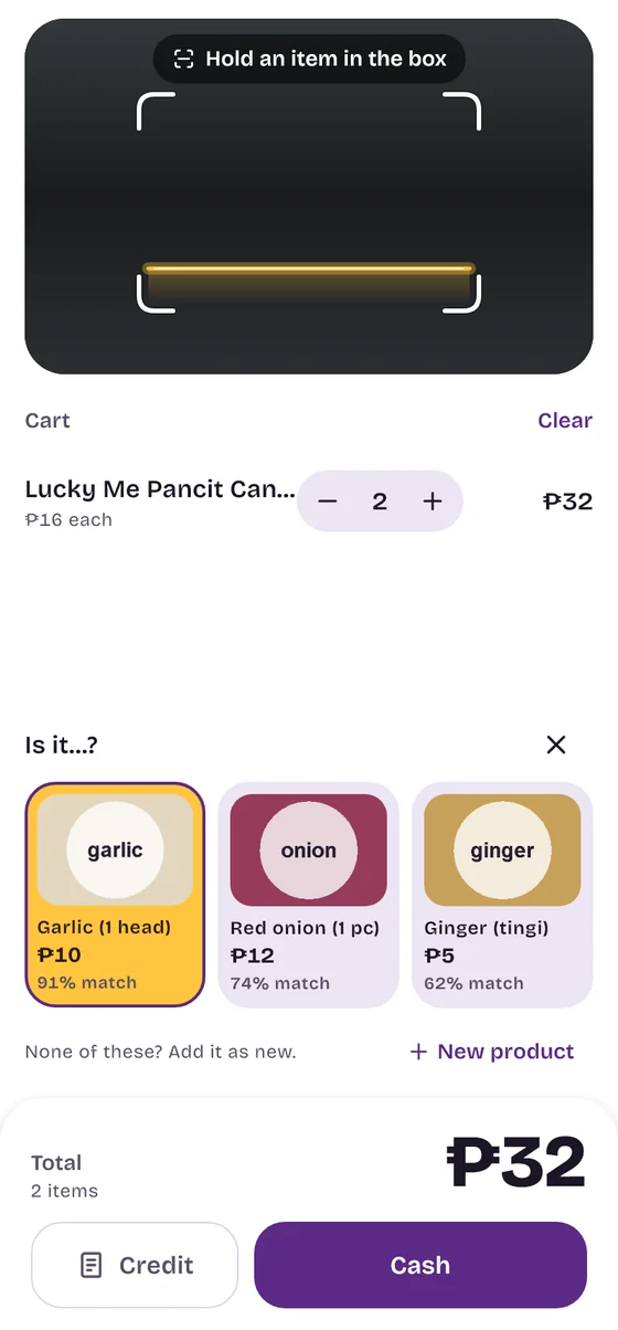 Is it garlic, red onion or ginger? Tindero suggests matches from your photos